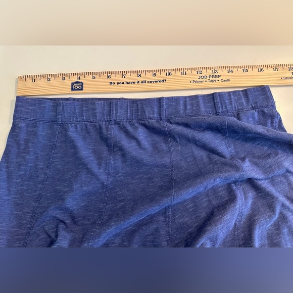 HORNY TOAD&CO ChaChaCha Skirt Blue Shadow A-Line Fluted Organic Cotton Knit - Picture 4 of 11